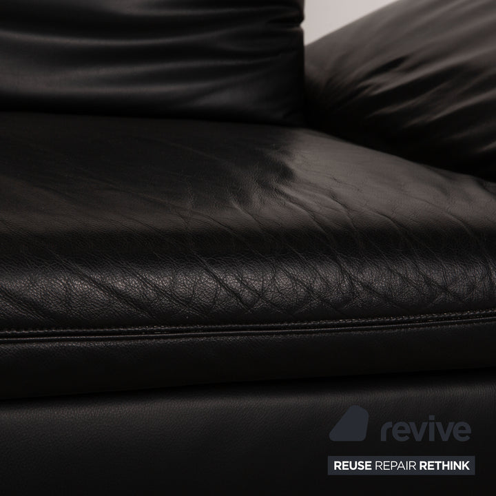 Koinor Rivoli Leder Zweisitzer Schwarz Sofa Couch Funktion
