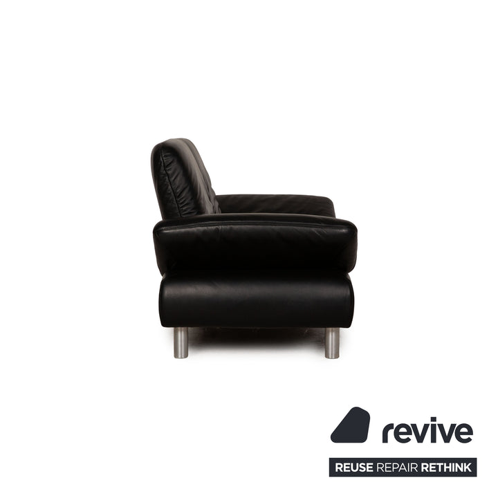 Koinor Rivoli Leder Zweisitzer Schwarz Sofa Couch Funktion