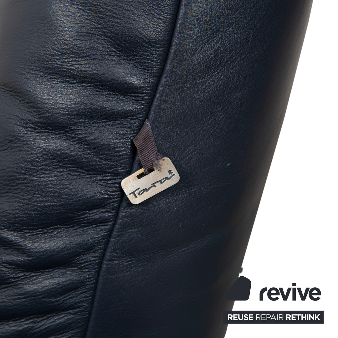 Koinor Rivoli Canapé 2 places en cuir bleu fonction manuelle