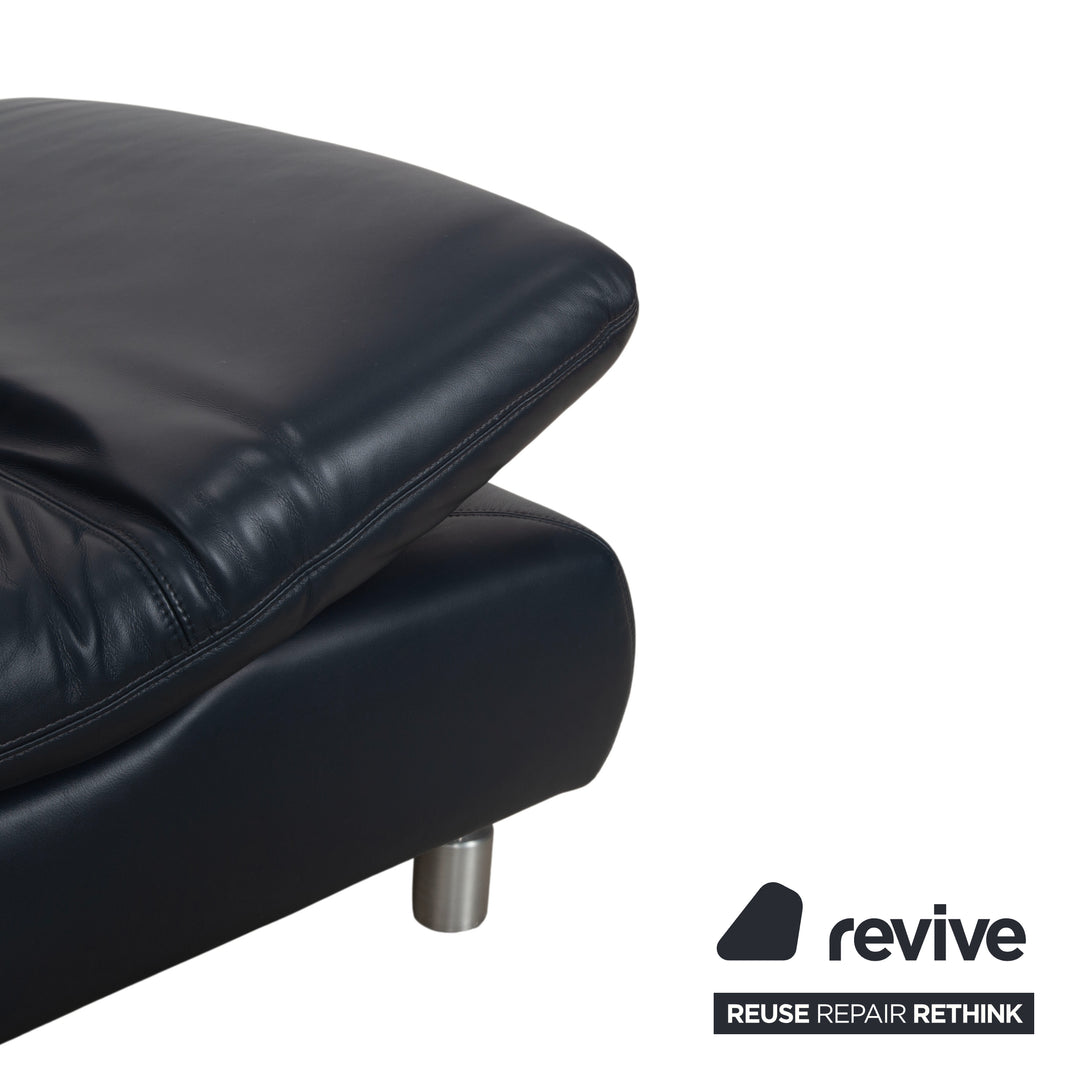 Koinor Rivoli Canapé 2 places en cuir bleu fonction manuelle