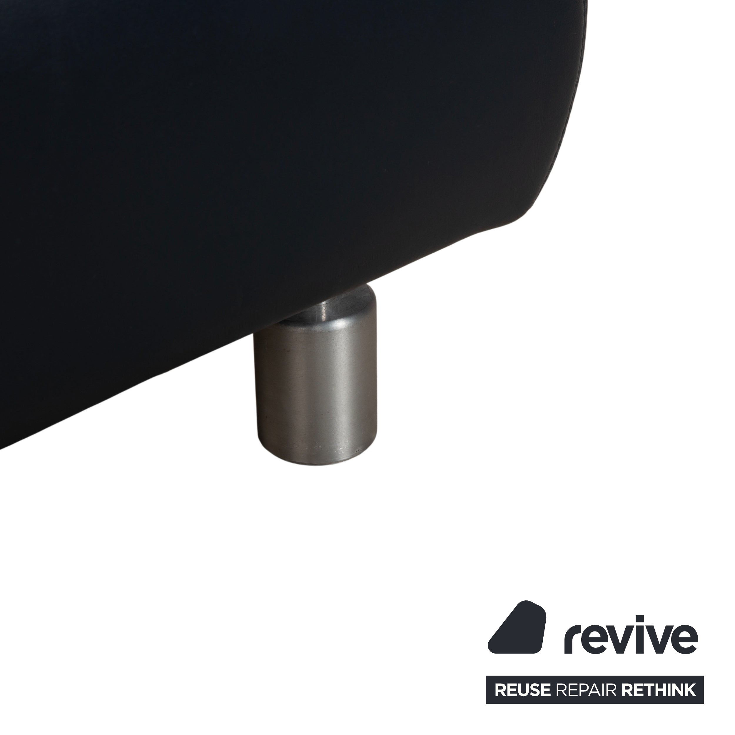 Koinor Rivoli Zweisitzer Leder Sofa Blau manuelle Funktion Couch