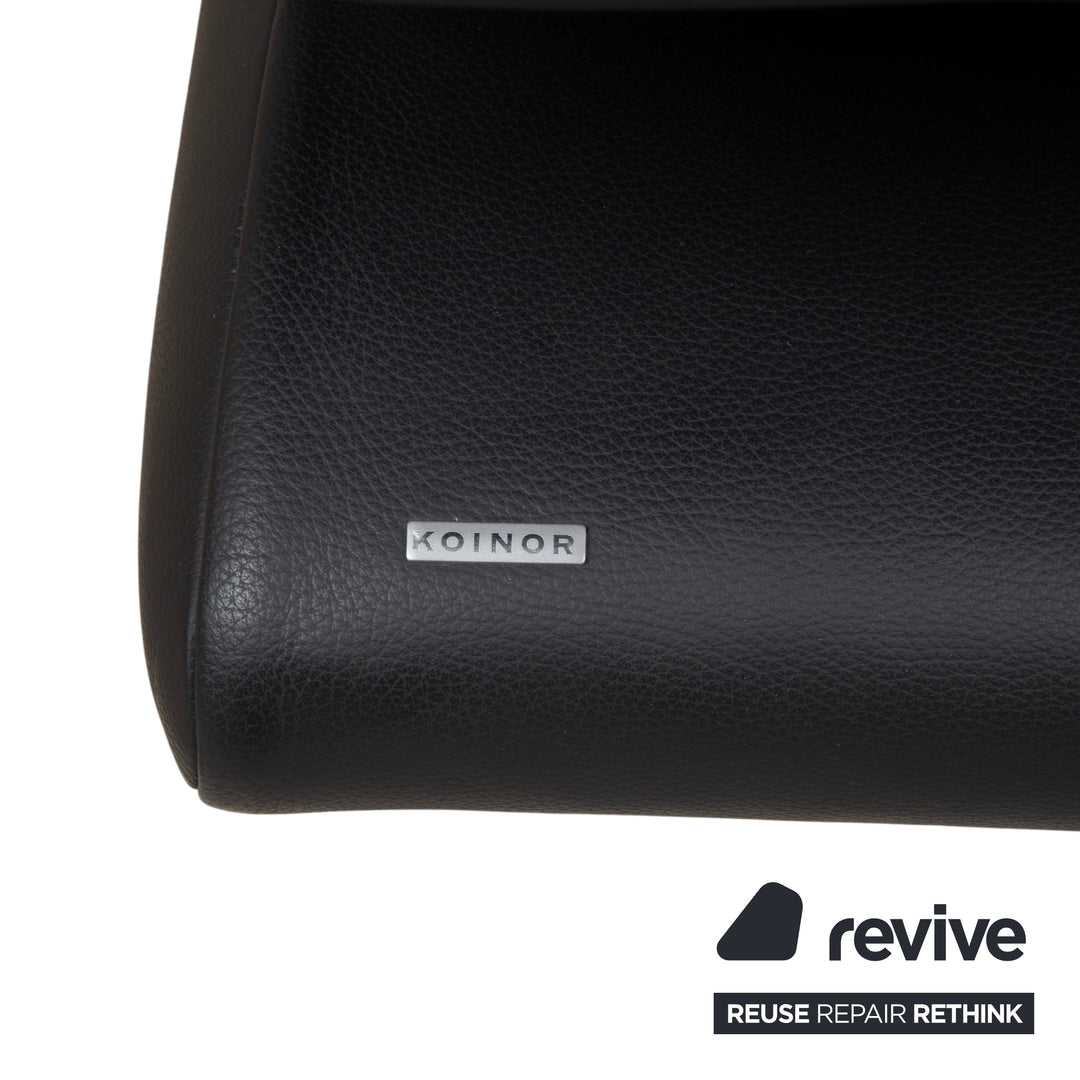 Koinor Ronaldo Leder Zweisitzer Schwarz manuelle Funktion Sofa Couch