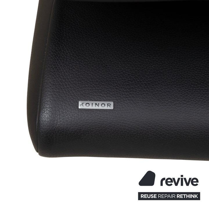 Koinor Ronaldo Leder Zweisitzer Schwarz manuelle Funktion Sofa Couch