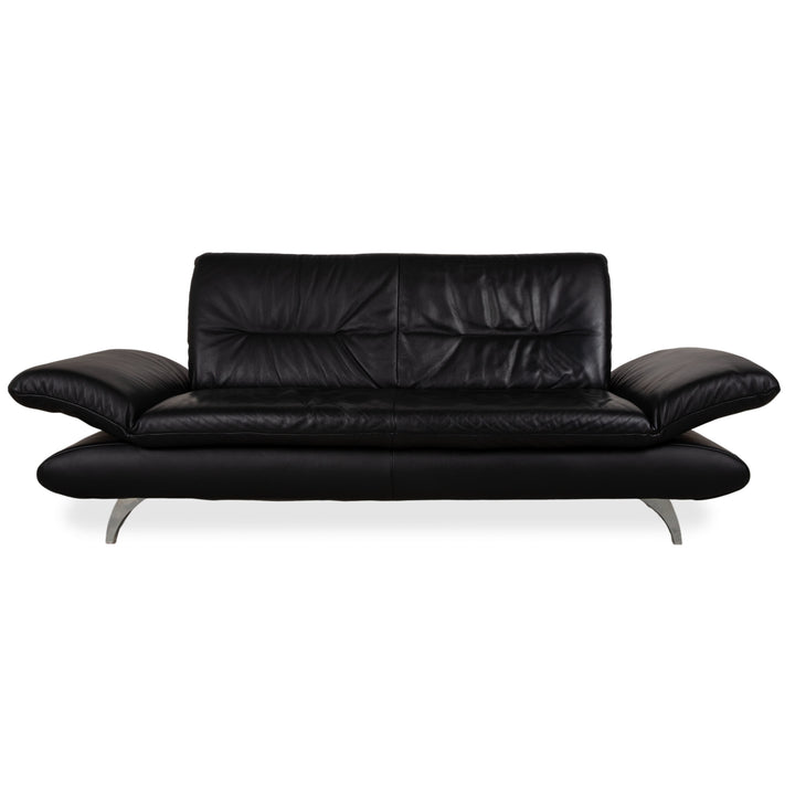 Koinor Ronaldo Leder Zweisitzer Schwarz manuelle Funktion Sofa Couch