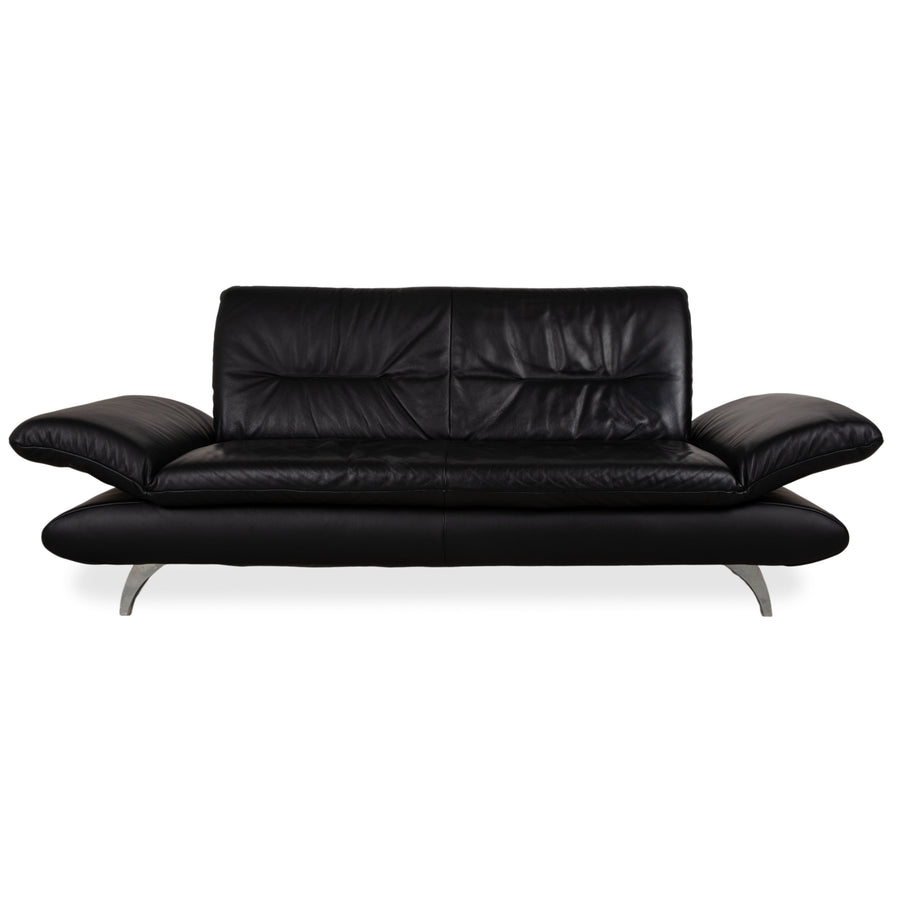 Koinor Ronaldo Leder Zweisitzer Schwarz manuelle Funktion Sofa Couch