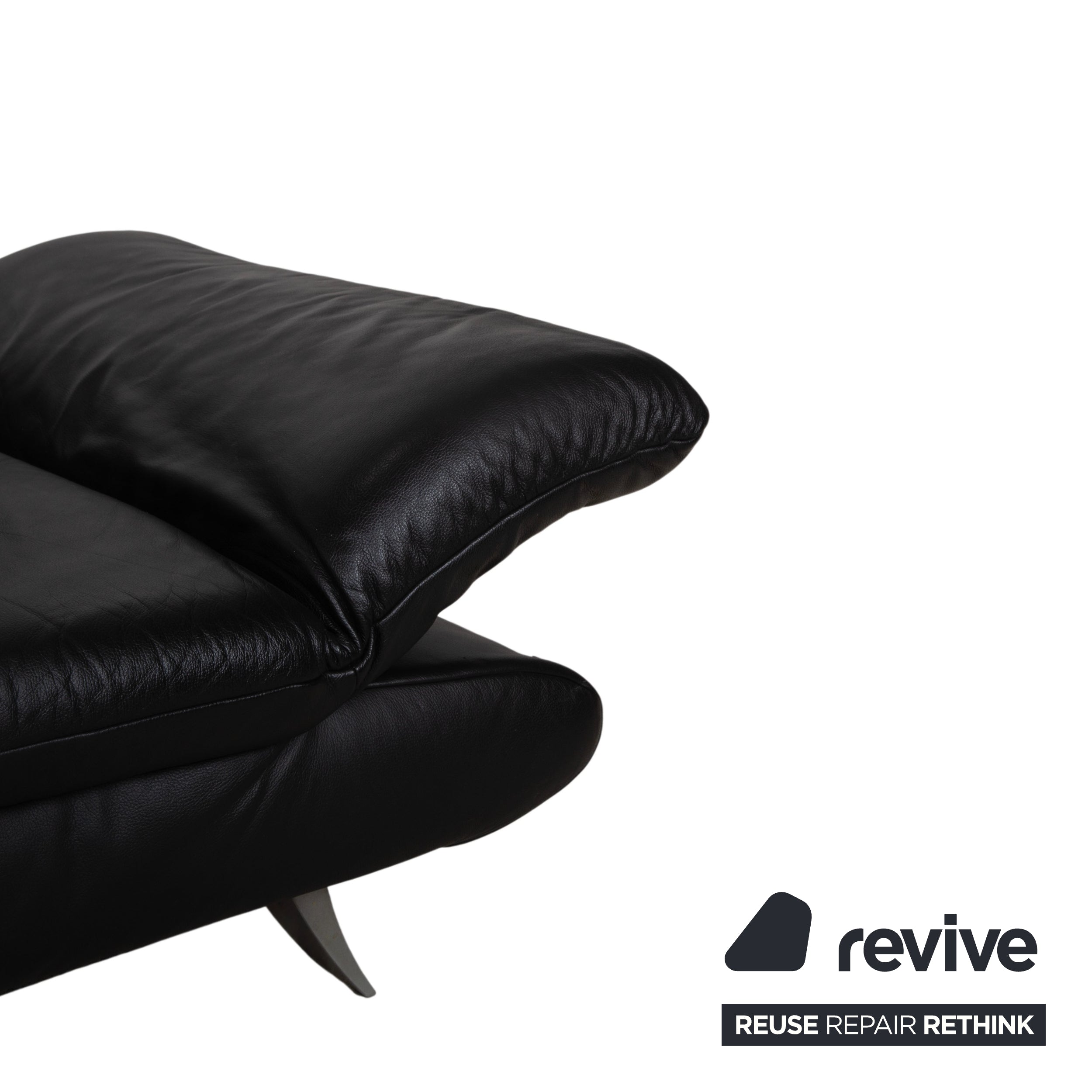 Koinor Rossini Garnitur 2x Zweisitzer + Sessel Leder Sofa Schwarz Couch manuelle Funktion