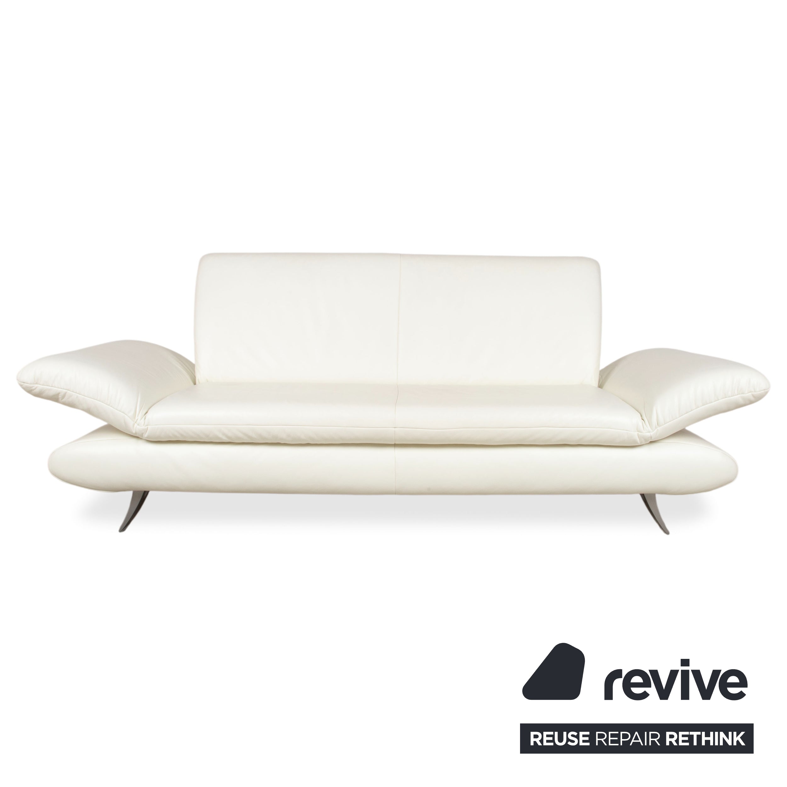 Koinor Rossini Garnitur Leder Sessel Dreisitzer Creme manuelle Funktion Sofa Couch