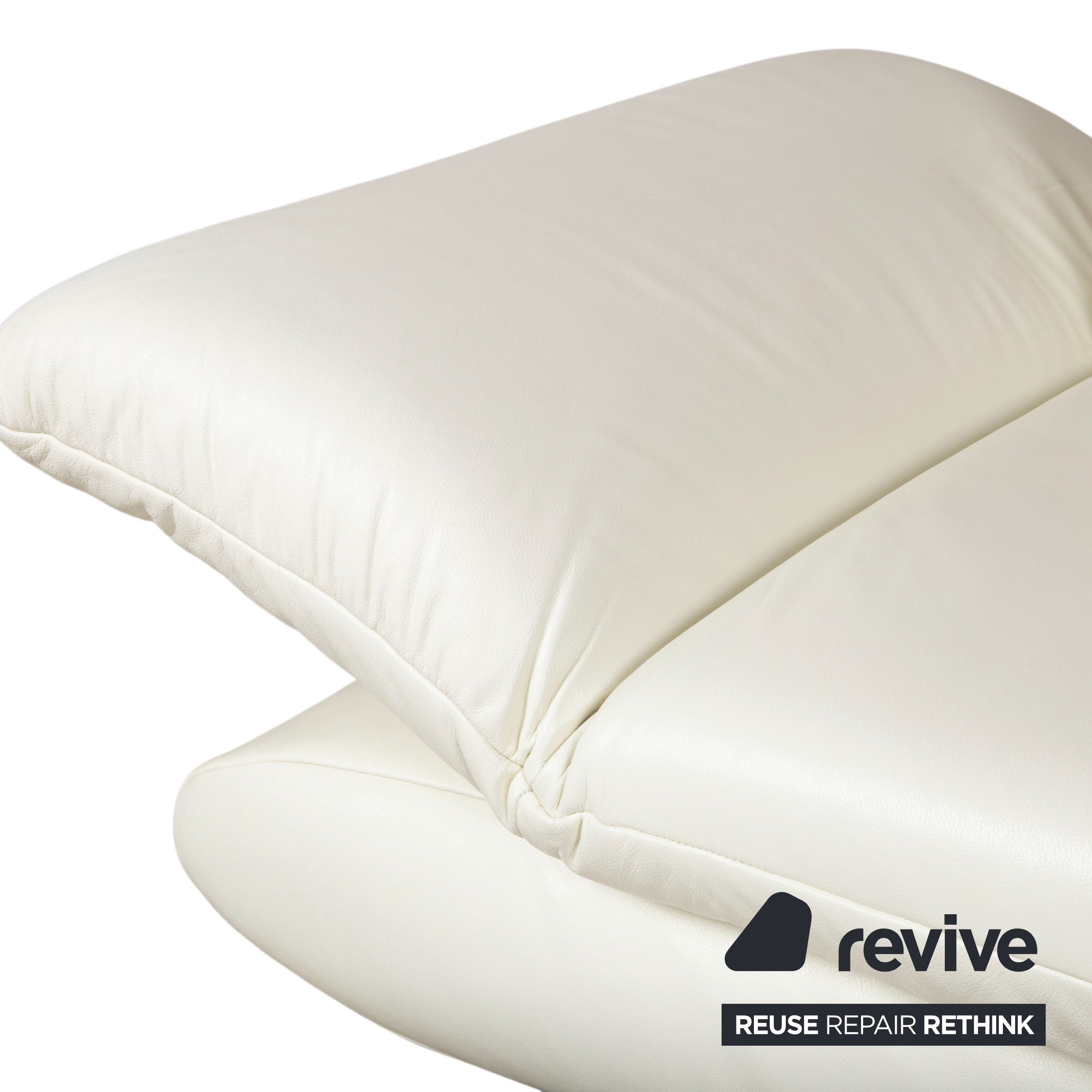 Koinor Rossini Garnitur Leder Sessel Dreisitzer Creme manuelle Funktion Sofa Couch