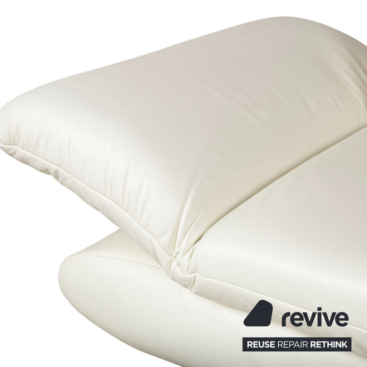 Koinor Rossini Ensemble en cuir Fauteuil Trois places Crème Fonction manuelle Canapé