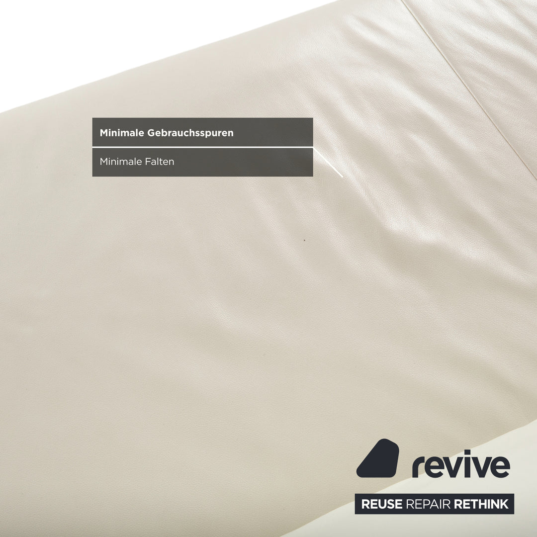 Koinor Rossini Garnitur Leder Sessel Dreisitzer Creme manuelle Funktion Sofa Couch