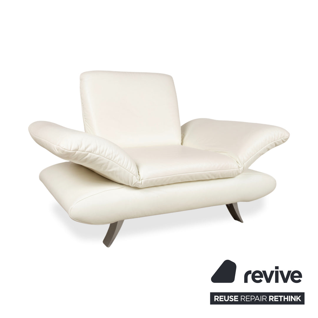 Koinor Rossini Garnitur Leder Sessel Dreisitzer Creme manuelle Funktion Sofa Couch