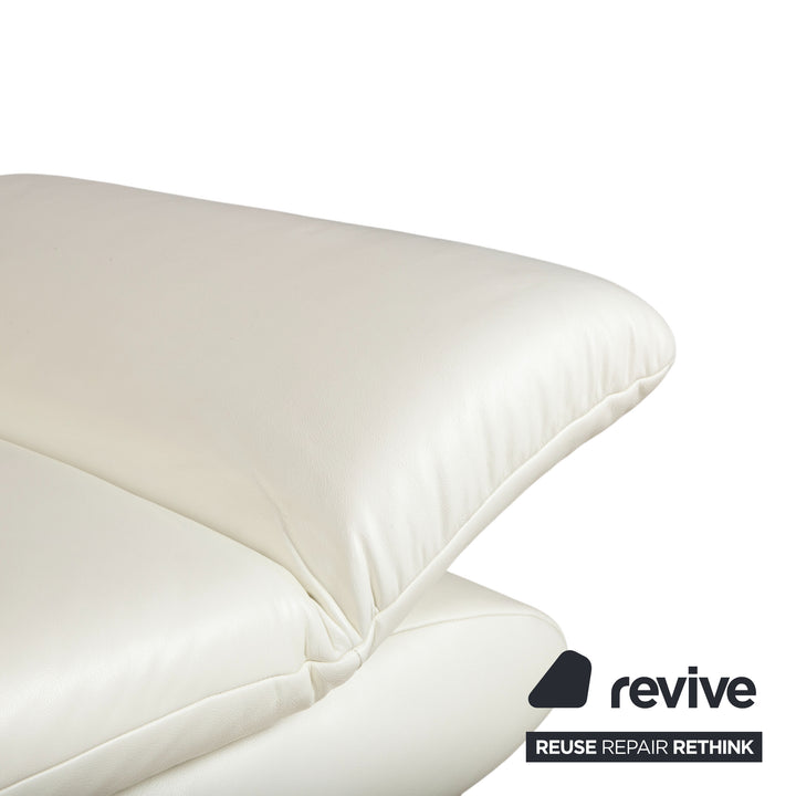 Koinor Rossini Ensemble en cuir Fauteuil Trois places Crème Fonction manuelle Canapé