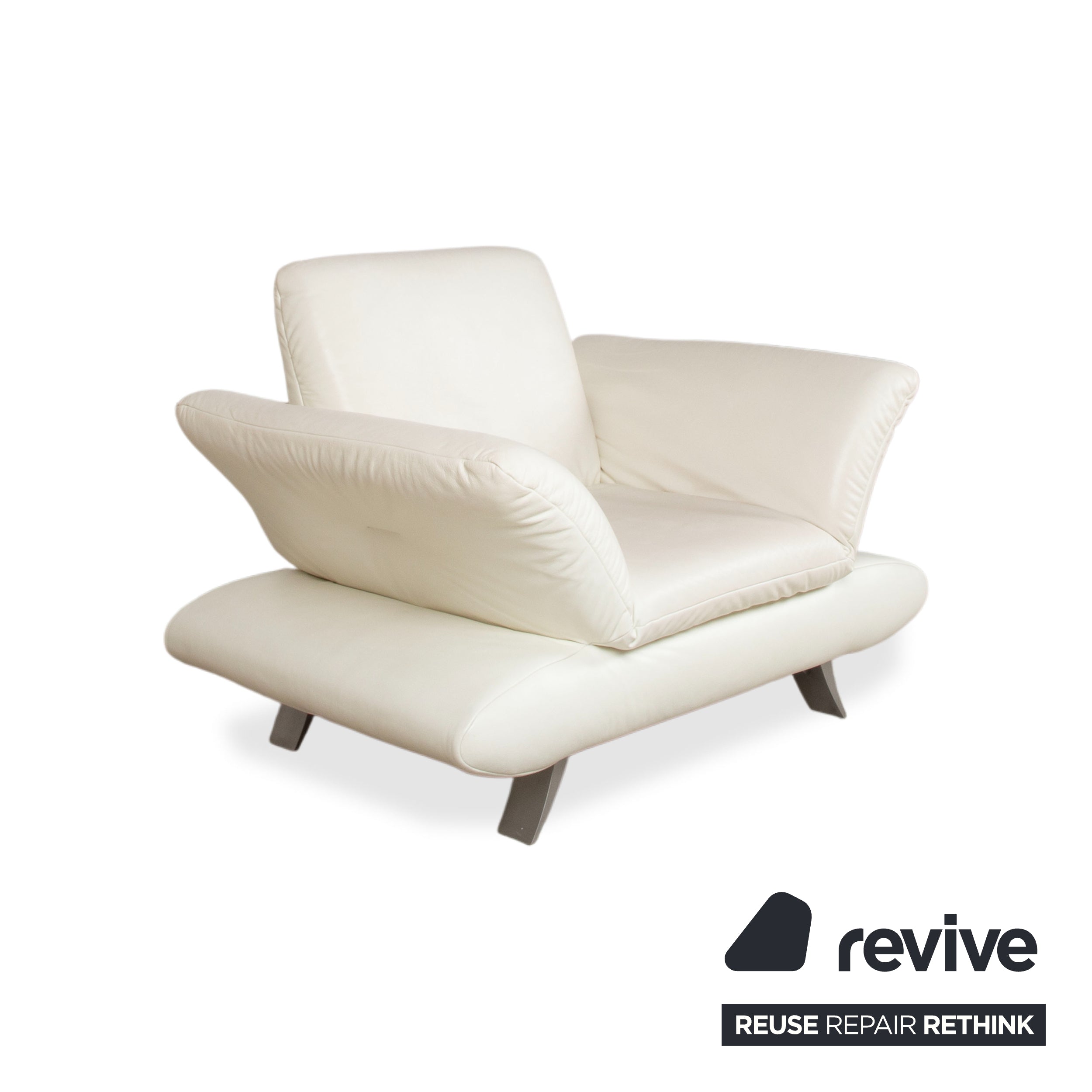 Koinor Rossini Garnitur Leder Sessel Dreisitzer Creme manuelle Funktion Sofa Couch