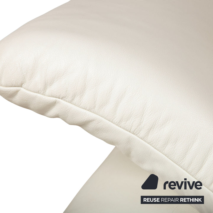 Koinor Rossini Garnitur Leder Sessel Dreisitzer Creme manuelle Funktion Sofa Couch