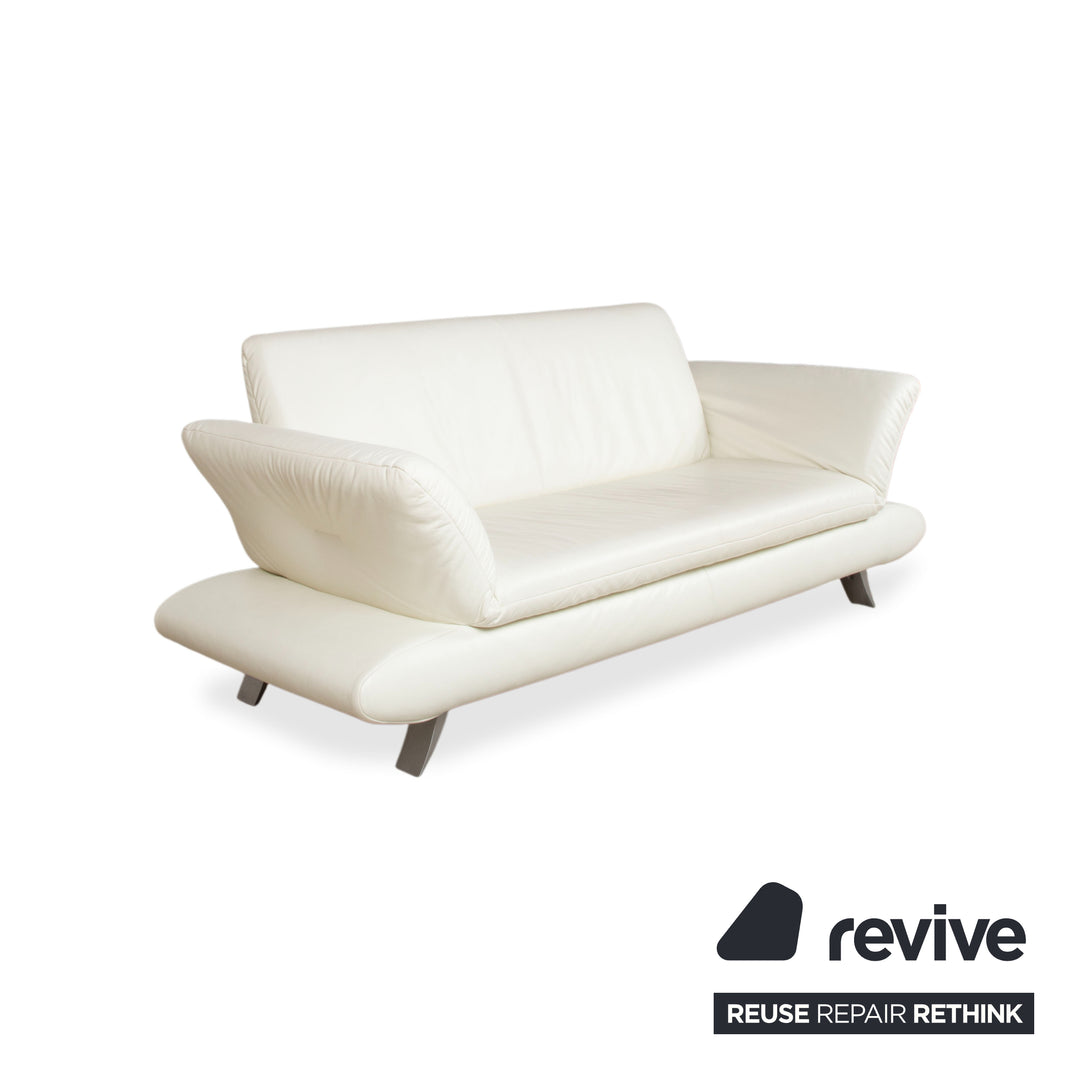 Koinor Rossini Garnitur Leder Sessel Dreisitzer Creme manuelle Funktion Sofa Couch