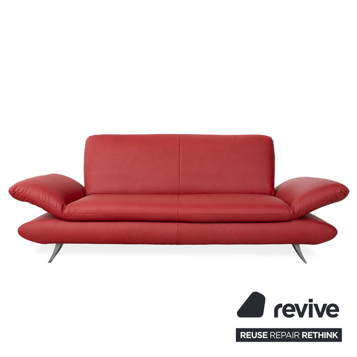 Koinor Rossini Garnitur veganes Leder Dreisitzer Zweisitzer Rot manuelle Funktion Sofa Couch Neubezug GAVIN 107