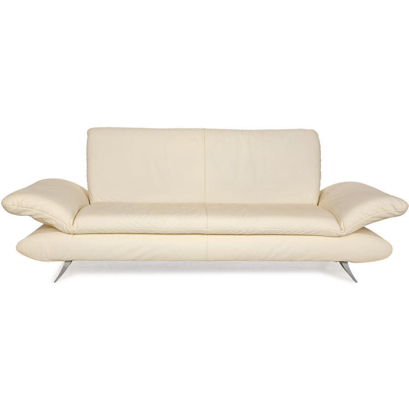 Koinor Rossini Leder Dreisitzer Creme manuelle Funktion Sofa Couch