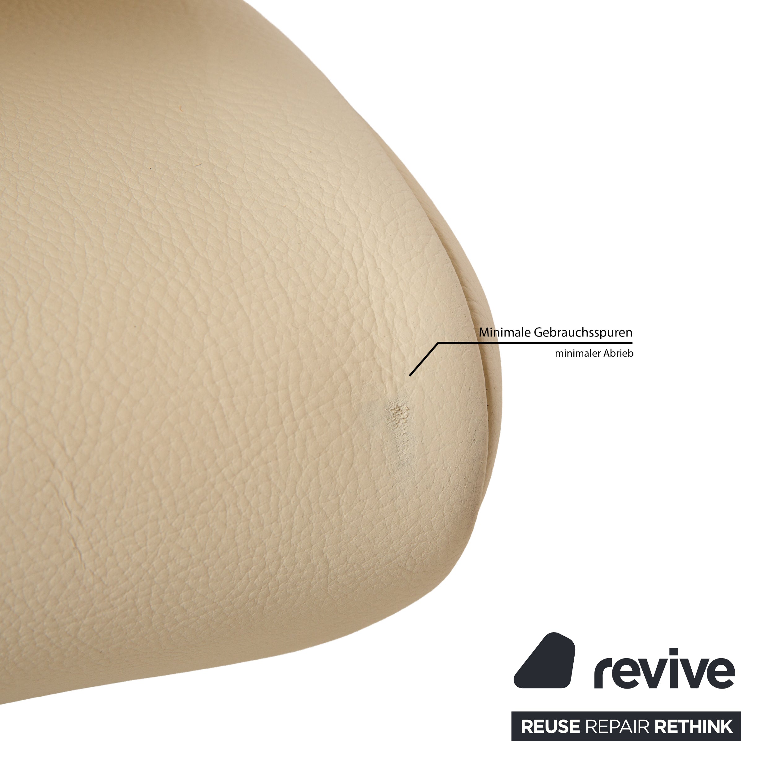 Koinor Rossini Leder Dreisitzer Creme manuelle Funktion Sofa Couch