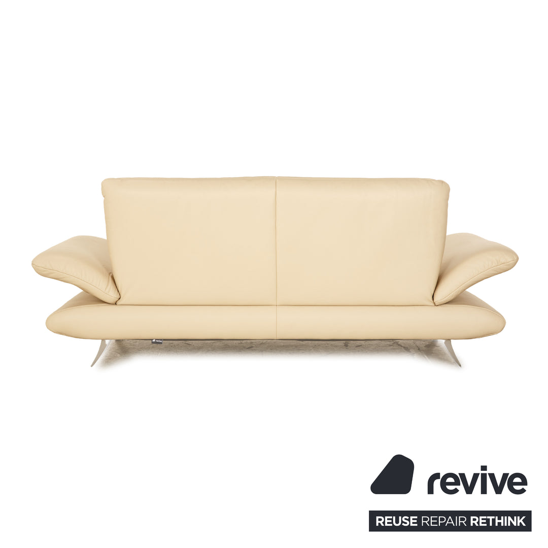 Koinor Rossini Leder Dreisitzer Creme manuelle Funktion Sofa Couch