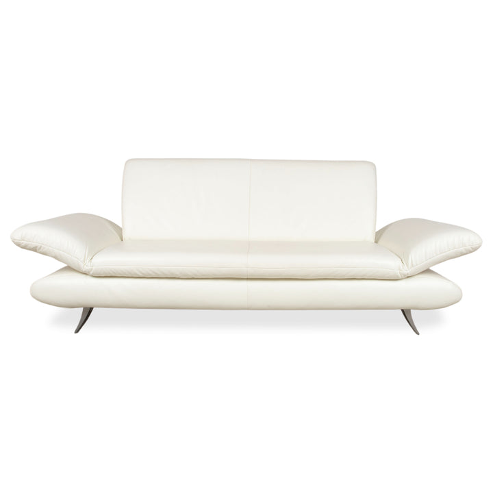 Koinor Rossini Leder Dreisitzer Creme Weiß manuelle Funktion Sofa Couch