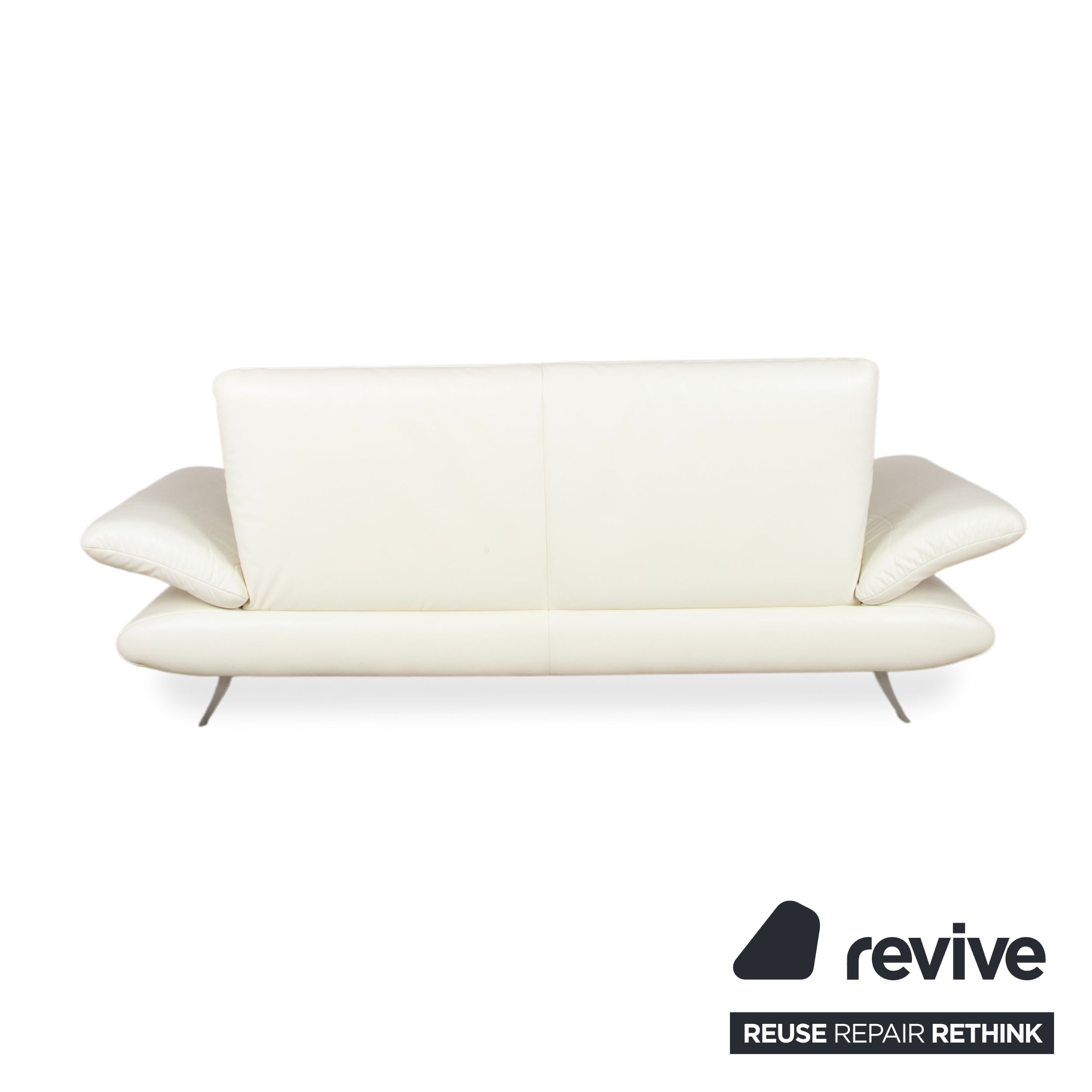 Koinor Rossini Leder Dreisitzer Creme Weiß manuelle Funktion Sofa Couch