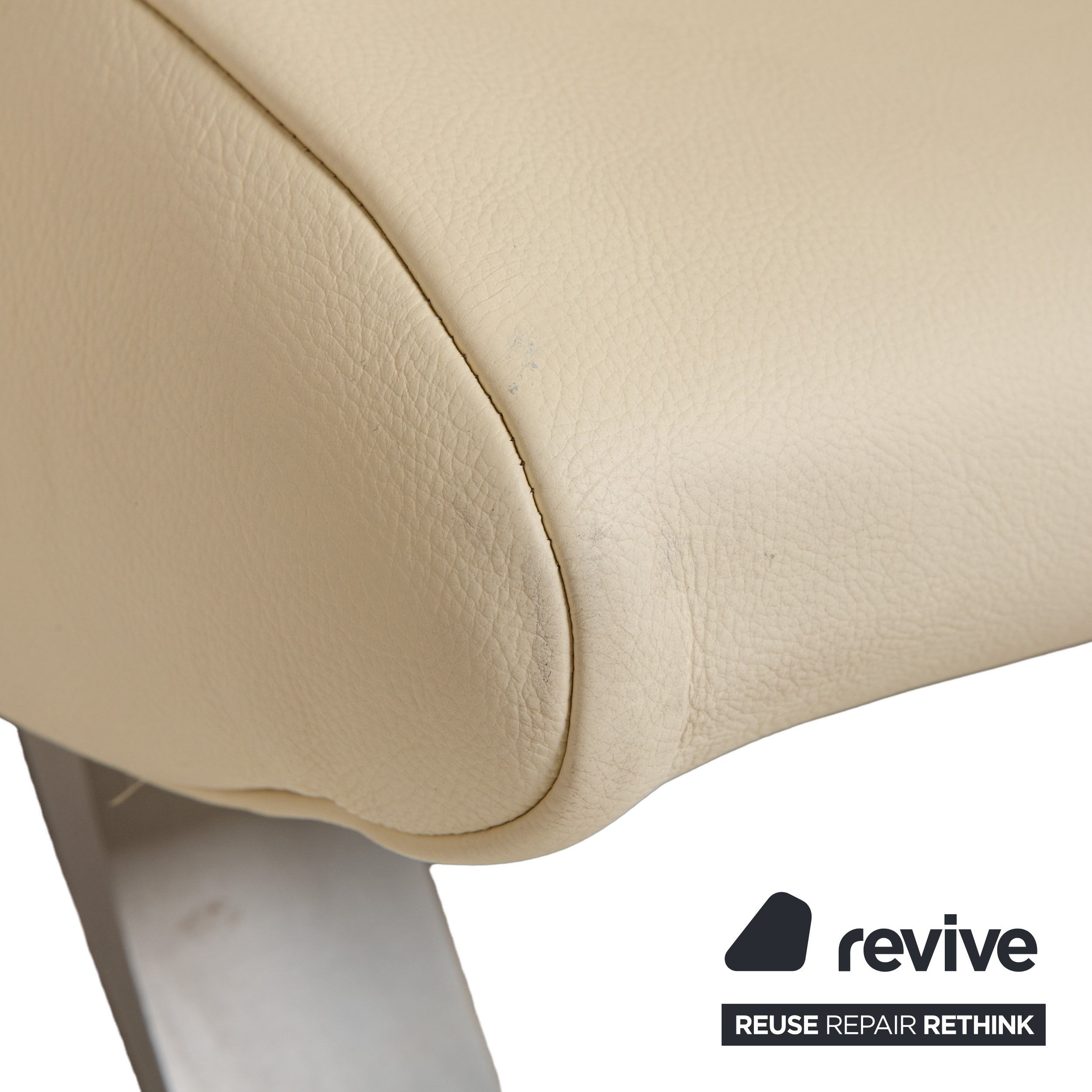 Koinor Rossini Leder Dreisitzer Creme manuelle Funktion Sofa Couch
