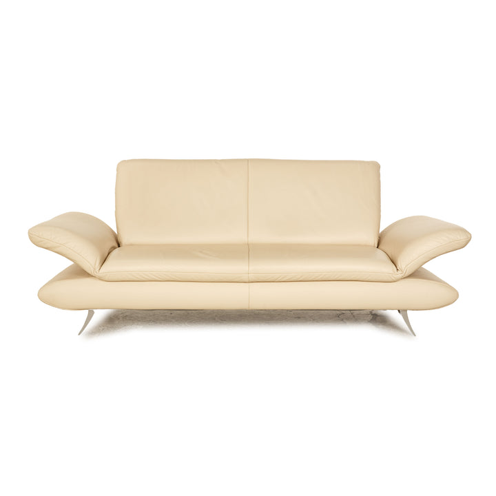 Koinor Rossini Leder Dreisitzer Creme manuelle Funktion Sofa Couch