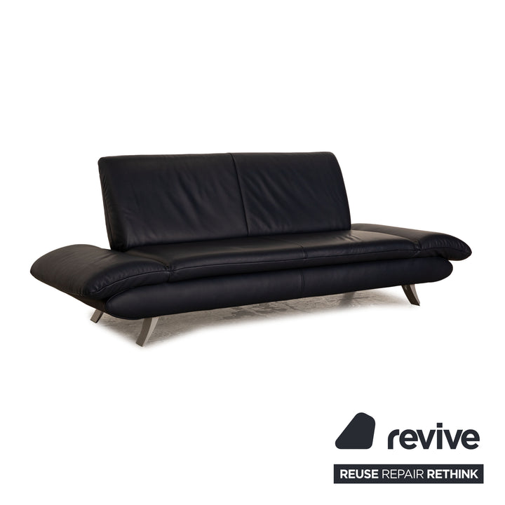 Koinor Rossini Leder Zweisitzer Dunkelblau manuelle Funktion Sofa Couch