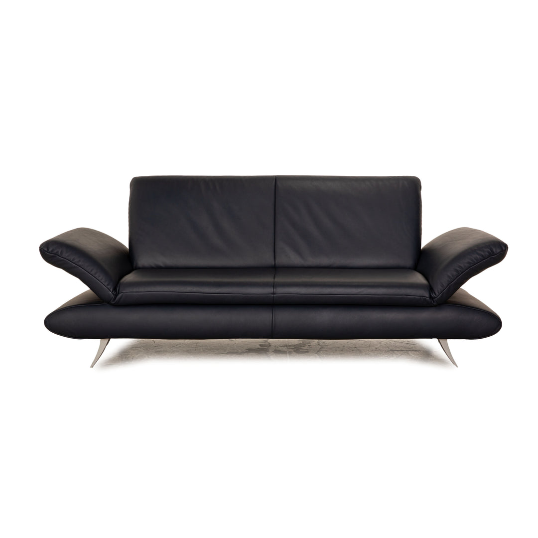 Koinor Rossini Leder Zweisitzer Dunkelblau manuelle Funktion Sofa Couch
