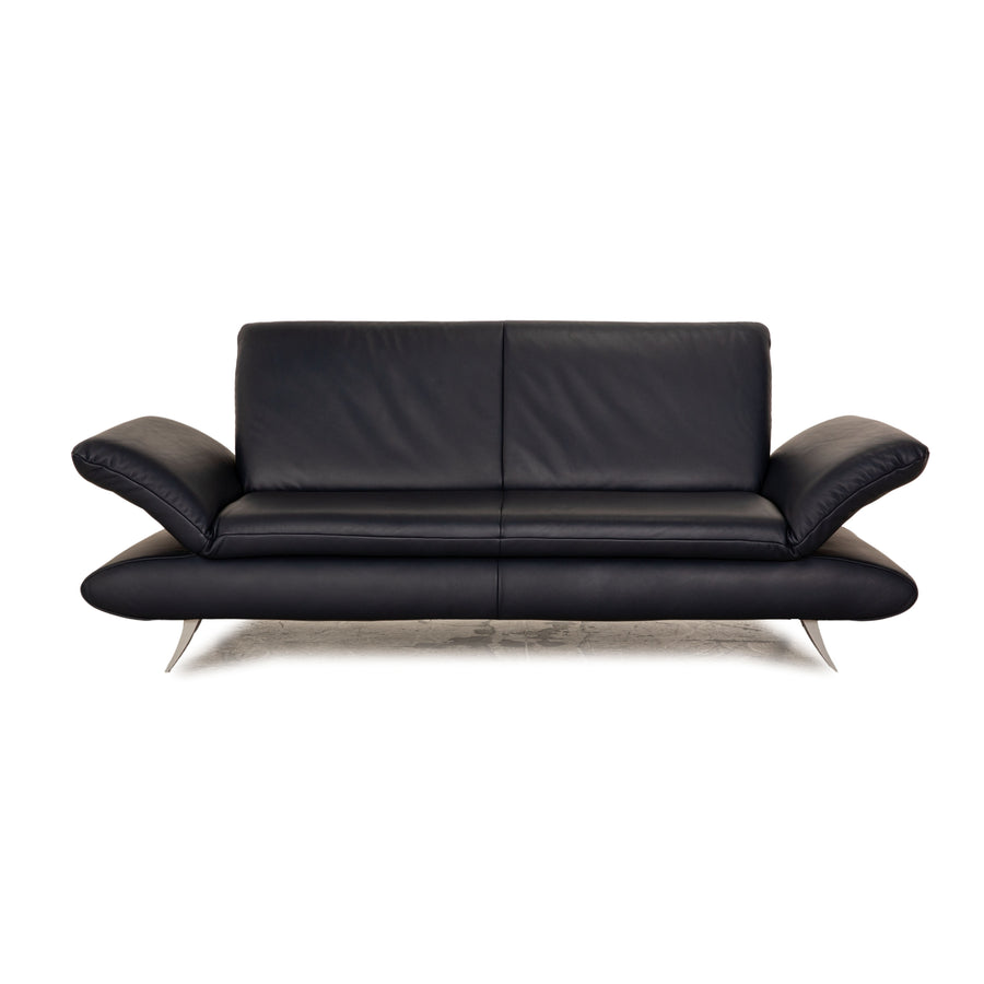 Koinor Rossini Leder Zweisitzer Dunkelblau manuelle Funktion Sofa Couch
