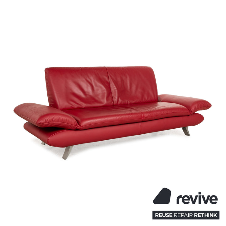 Koinor Rossini Leder Dreisitzer Rot manuelle Funktion Sofa Couch