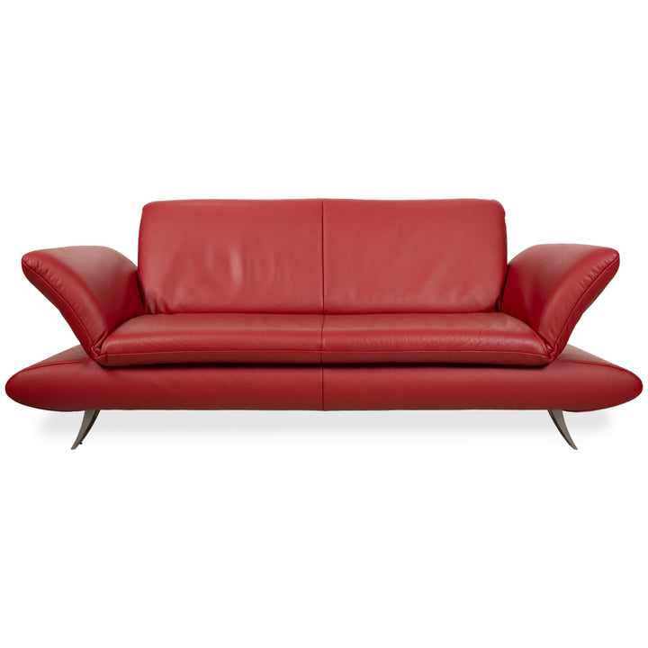Koinor Rossini Leder Dreisitzer Rot manuelle Funktion Sofa Couch