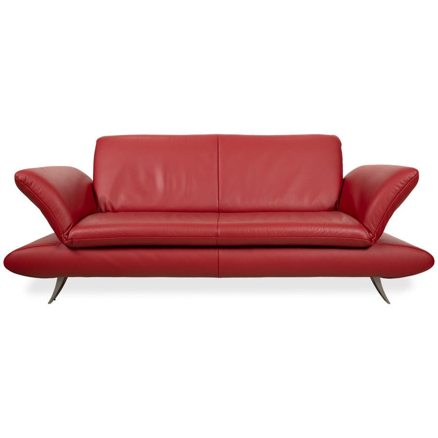 Koinor Rossini Leder Dreisitzer Rot manuelle Funktion Sofa Couch