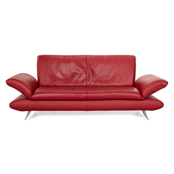 Koinor Rossini Leder Dreisitzer Rot manuelle Funktion Sofa Couch