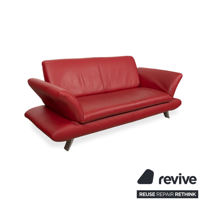 Koinor Rossini Leder Dreisitzer Rot manuelle Funktion Sofa Couch