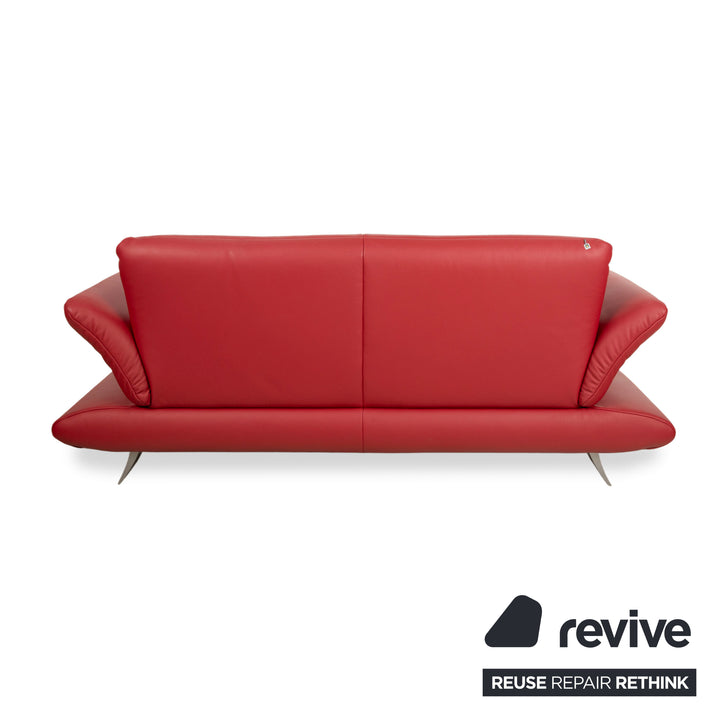 Koinor Rossini Leder Dreisitzer Rot manuelle Funktion Sofa Couch