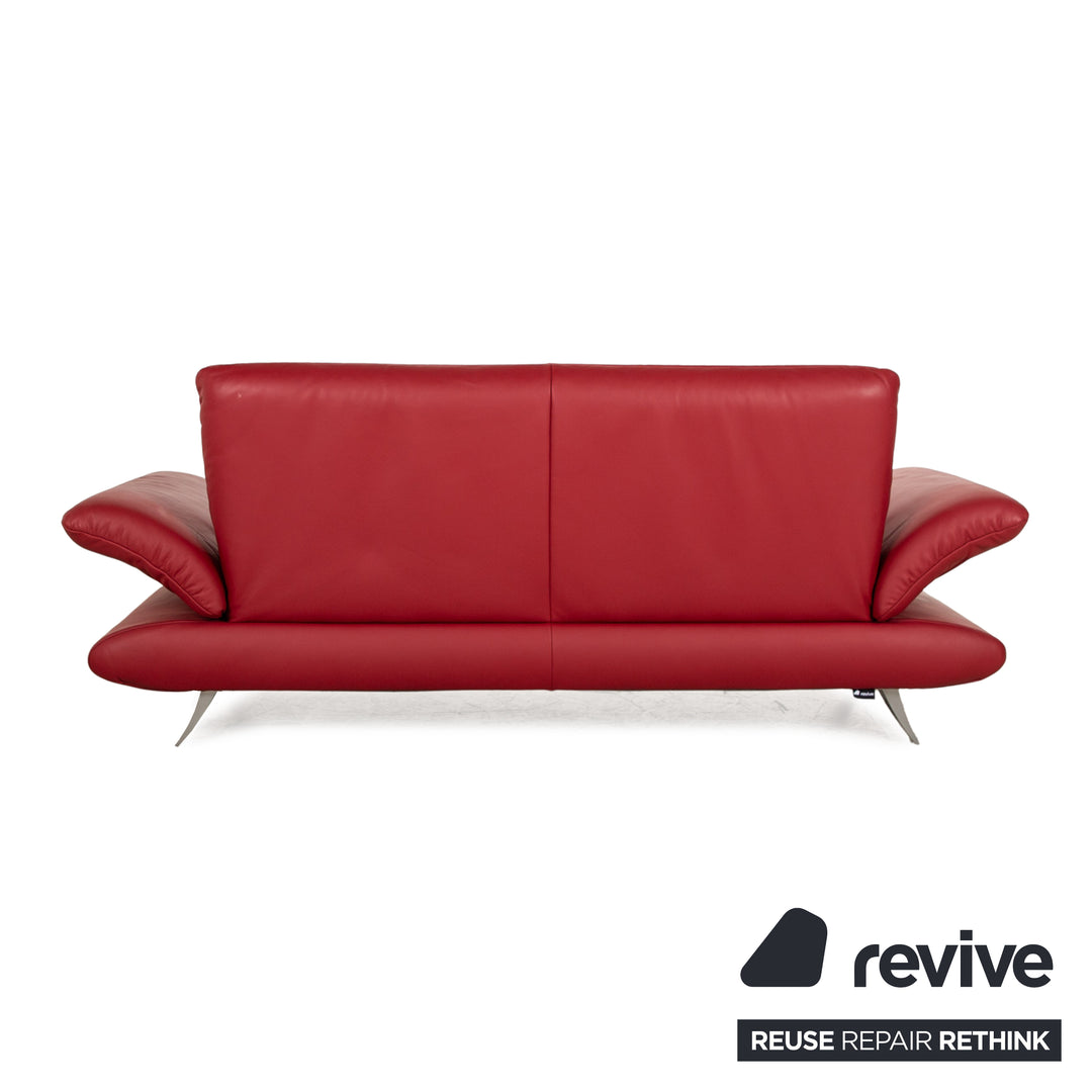 Koinor Rossini Leder Dreisitzer Rot manuelle Funktion Sofa Couch