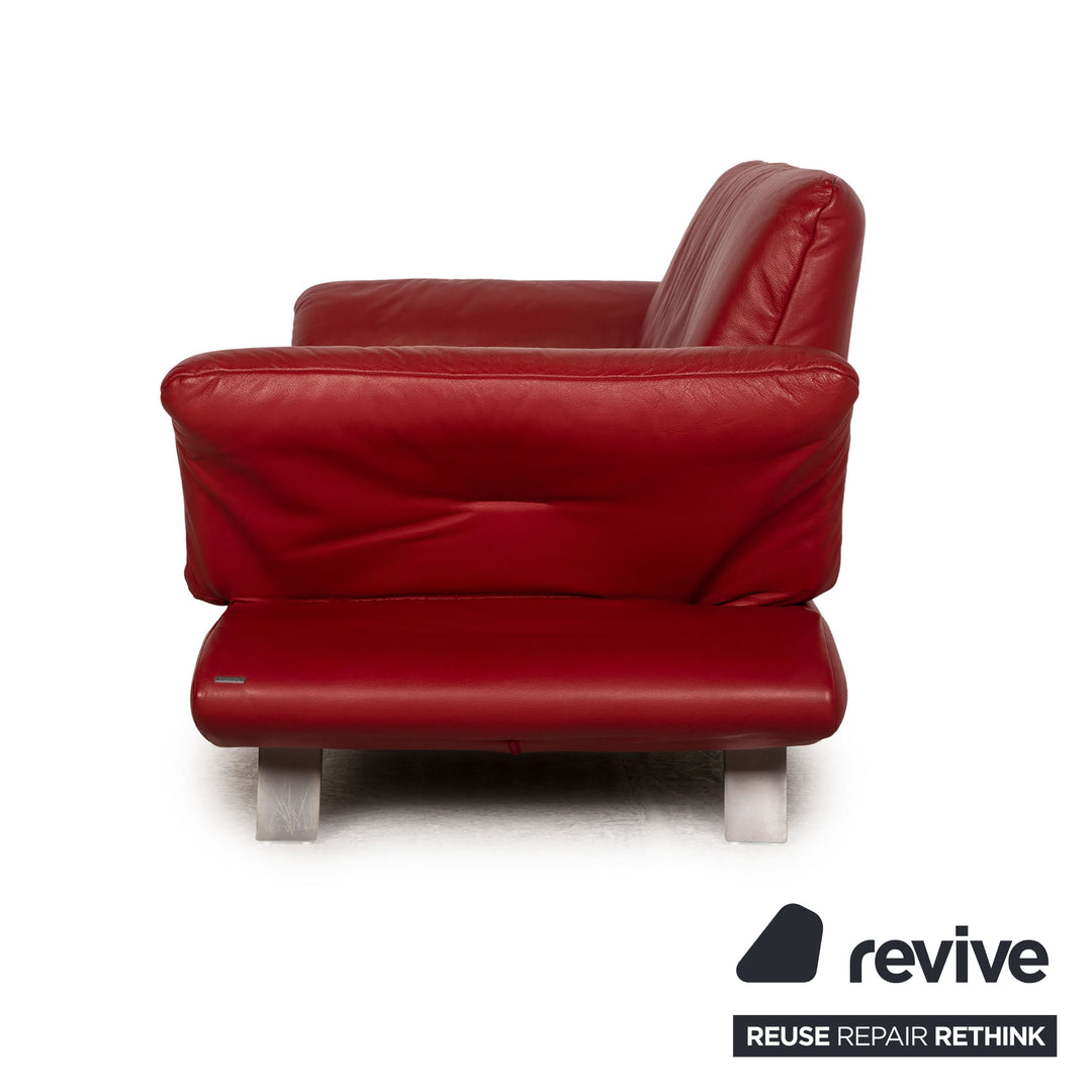 Koinor Rossini Leder Dreisitzer Rot Sofa Couch