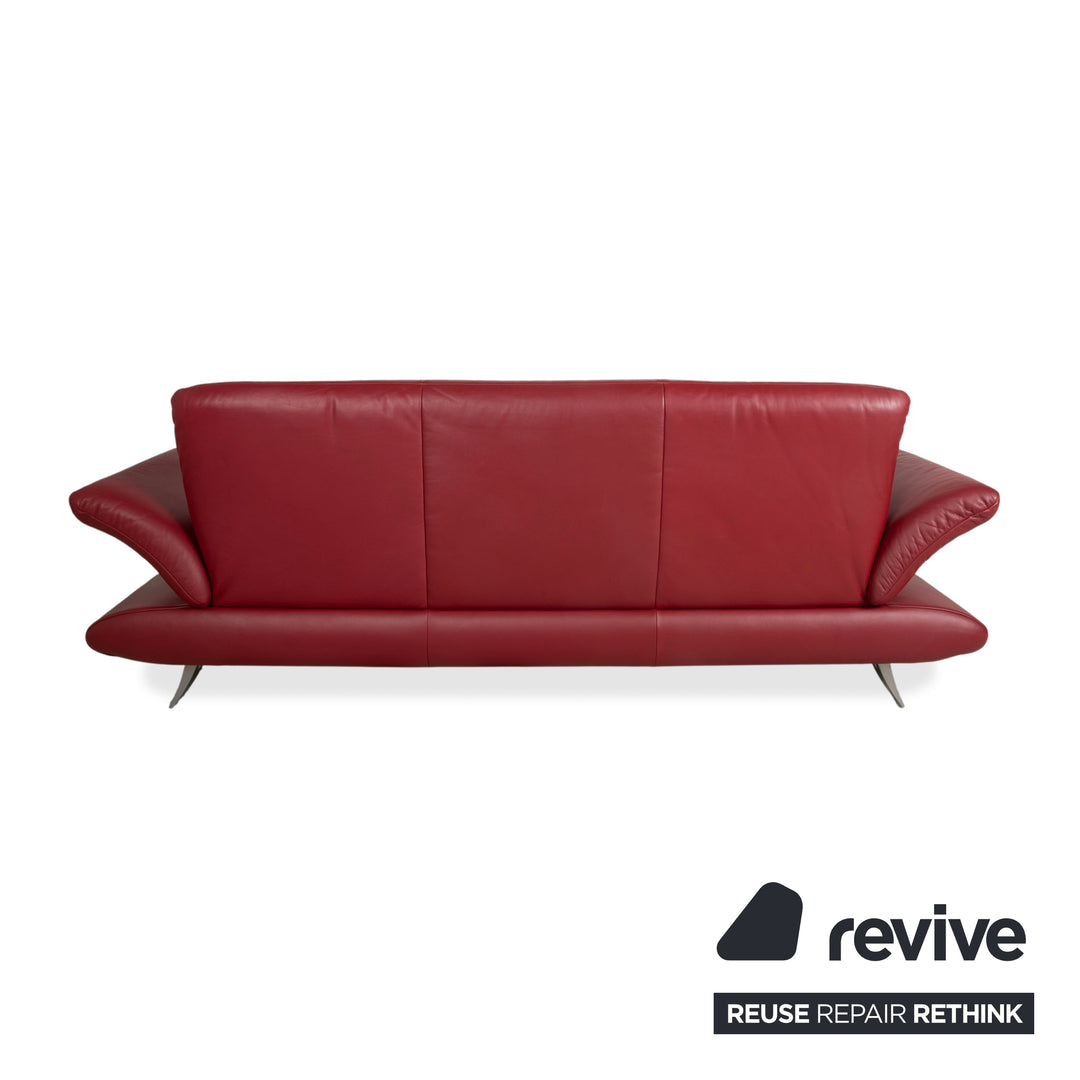 Koinor Rossini Leder Dreisitzer Rot Rubin Sofa Couch