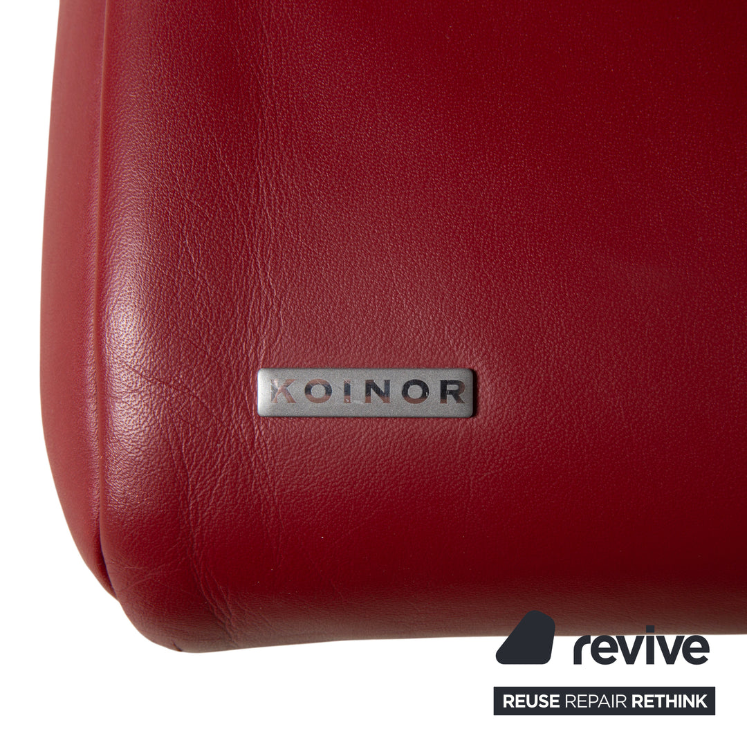 Koinor Rossini Leder Dreisitzer Rot Rubin Sofa Couch