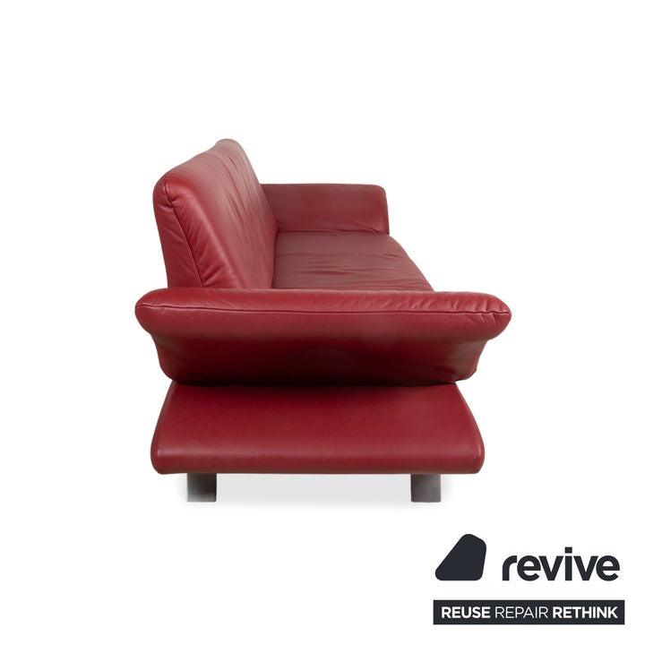 Koinor Rossini Leder Dreisitzer Rot Rubin Sofa Couch
