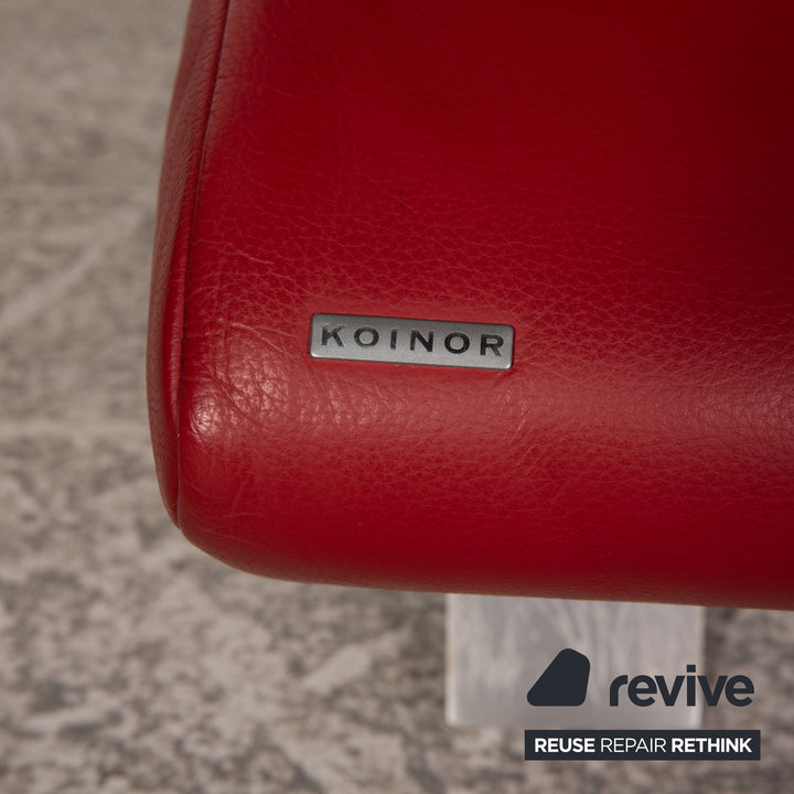 Koinor Rossini Leder Dreisitzer Rot Sofa Couch