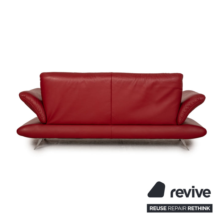 Koinor Rossini Leder Dreisitzer Rot Sofa Couch