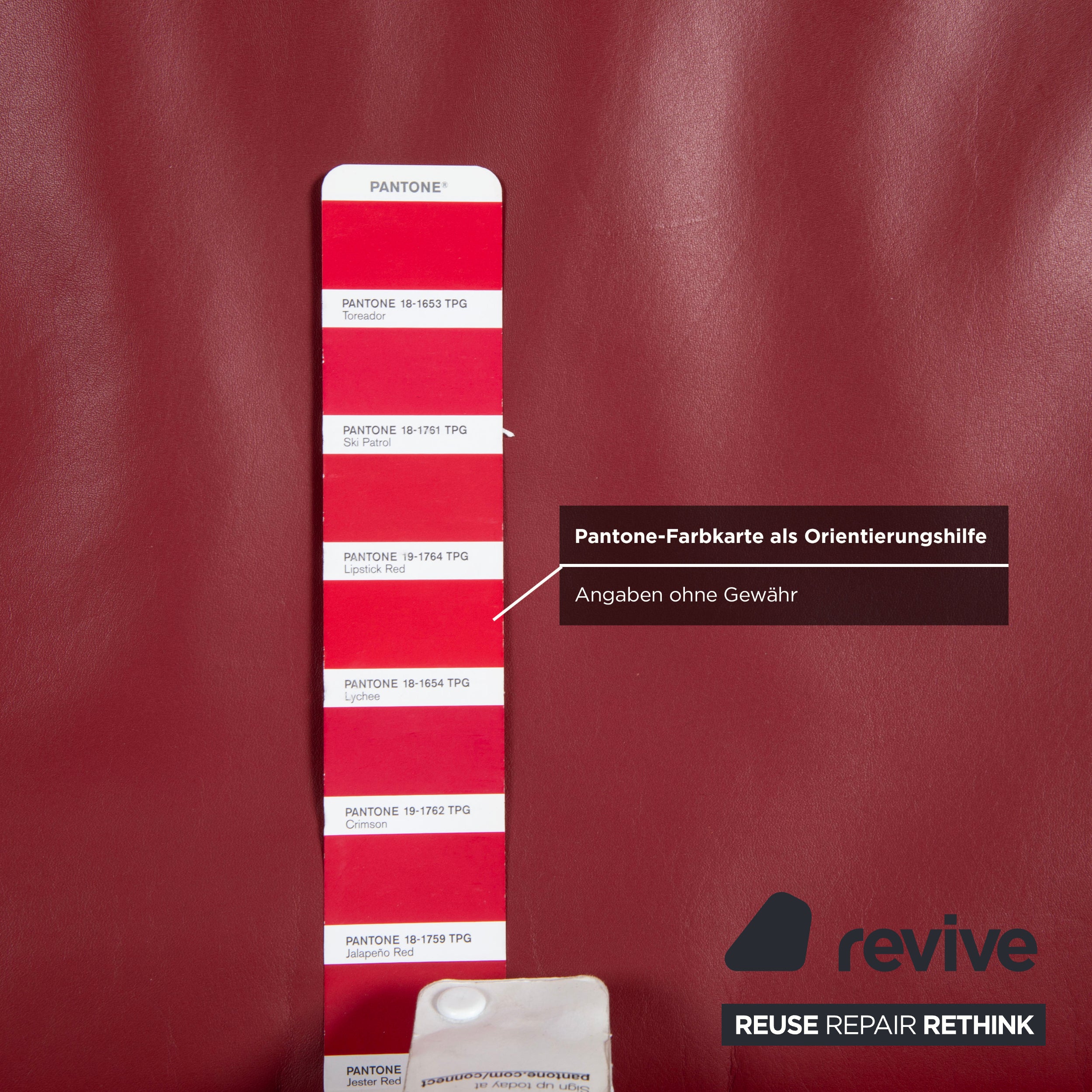 Koinor Rossini Leder Dreisitzer Rot Rubin Sofa Couch