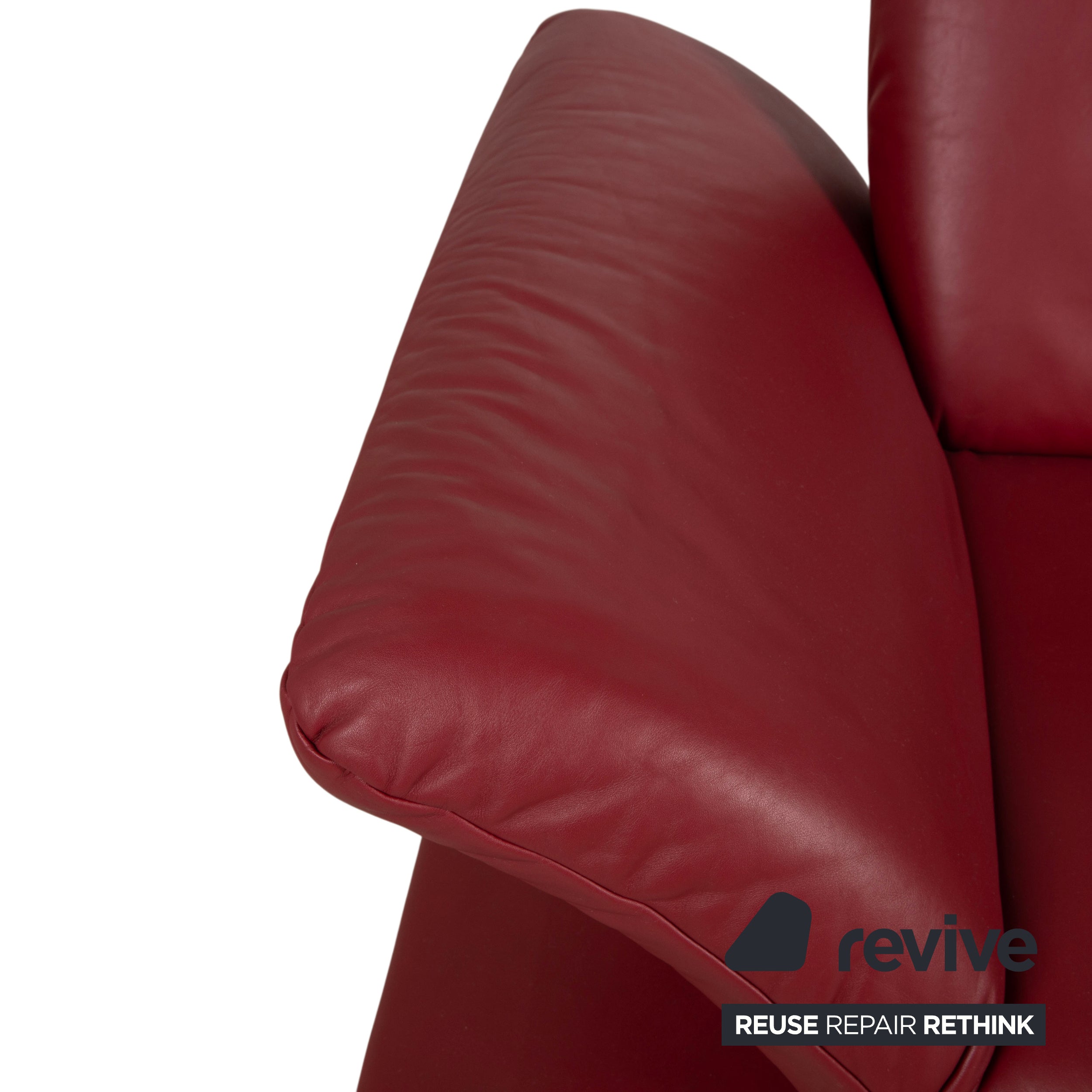 Koinor Rossini Leder Dreisitzer Rot Rubin Sofa Couch
