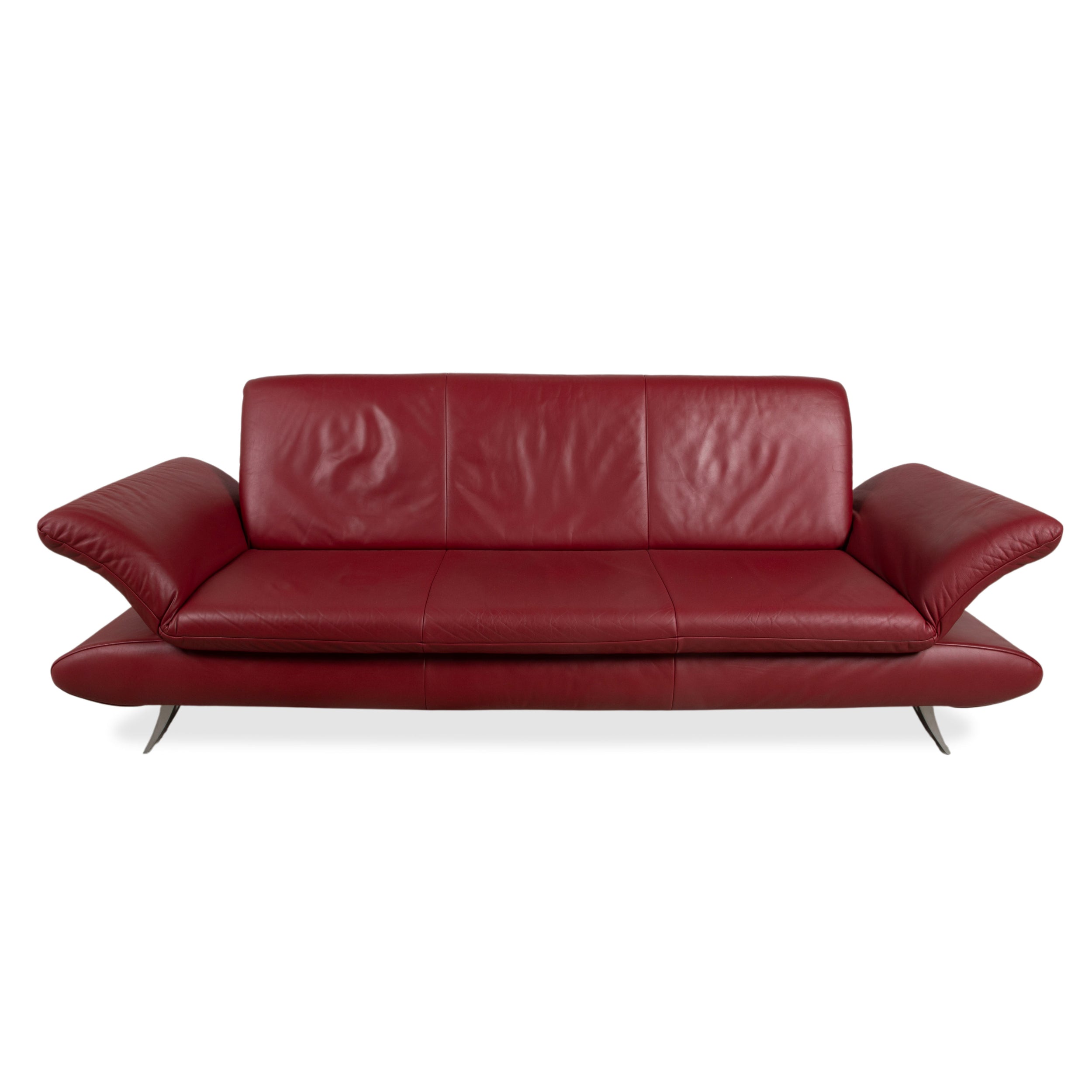 Koinor Rossini Leder Dreisitzer Rot Rubin Sofa Couch