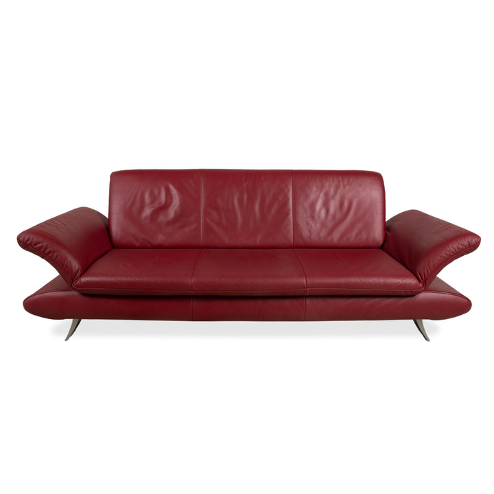 Koinor Rossini Leder Dreisitzer Rot Rubin Sofa Couch