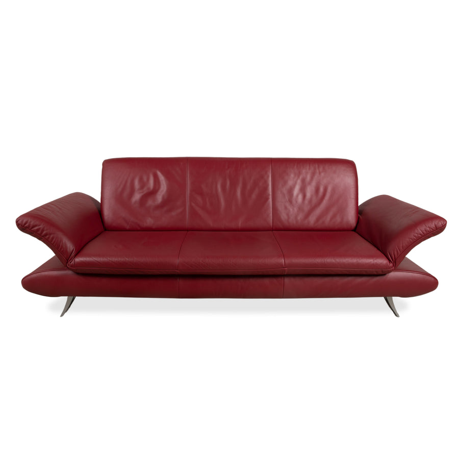 Koinor Rossini Leder Dreisitzer Rot Rubin Sofa Couch