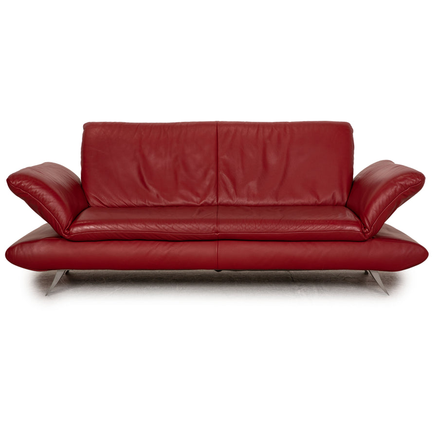 Koinor Rossini Canapé trois places en cuir rouge
