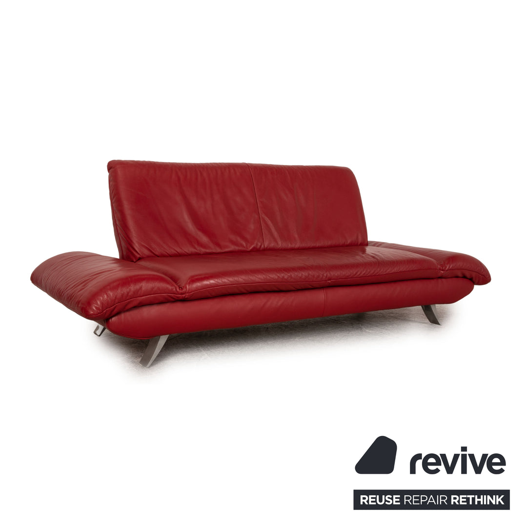 Koinor Rossini Canapé trois places en cuir rouge